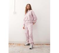 Monki - Joggers a cilindro rosa chiaro con profili beige in coordinato L