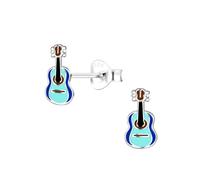 Monkimau chitarra ragazza argento 925 bambini: orecchini ipoallergenici per bambine di 8 anni, Orecchini medici e in argento sterling