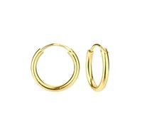 Monkimau Orecchini a cerchio larghi, orecchini a bottone, gioielli per orecchie, in argento sterling 925, ipoallergenici e senza nichel, motivo di 16 mm di diametro, per donne e ragazze