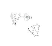 Monkimau Orecchini a clip a forma di stellina, orecchini a bottone, gioielli per le orecchie, in argento sterling 925, per donne e ragazze, realizzati a mano, ipoallergenici e idea regalo