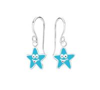 Monkimau Stella marina Bambini e ragazze, Orecchini, orecchini a bottone, gioielli per orecchie, in argento sterling 925, ipoallergenici e senza nichel, 9 mm x 9 mm, per bambini e ragazze