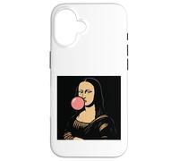 Monna Lisa bubblegum divertente Custodia per iPhone 16