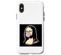 Monna Lisa bubblegum divertente Custodia per iPhone X/XS