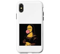 Monna Lisa bubblegum divertente Custodia per iPhone X/XS