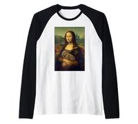 Monna Lisa Capybara Ritratto Divertente Arte Rinascimentale Maglia con Maniche Raglan