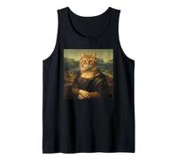 Monna Lisa Cat, Leonardo Davinci Parodia Rinascimentale Opera d'Arte Canotta