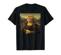 Monna Lisa Cat, Leonardo Davinci Parodia Rinascimentale Opera d'Arte Maglietta