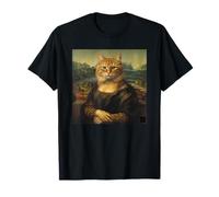 Monna Lisa Cat, Leonardo Davinci Parodia Rinascimentale Opera d'Arte Maglietta