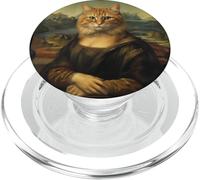 Monna Lisa Cat, Leonardo DaVinci Parodia Rinascimentale Opera D'arte PopSockets PopGrip per MagSafe