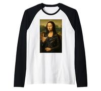 Monna Lisa Funny Rock Band Heavy Metal Art Maglia con Maniche Raglan