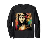 Monna Lisa Graffiti Style Urban Remix Maglia a Manica