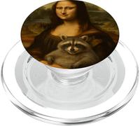 Monna Lisa Holding Fluffy Raccoon Feral Divertente Umorismo Meme PopSockets PopGrip per MagSafe