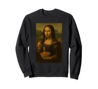Monna Lisa Mangiare Spaghetti Divertente Arte Classica Pasta Foodie Felpa