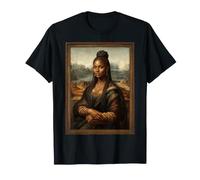 Monna Lisa Nera Pittura Mese della Storia Afroamericana Maglietta