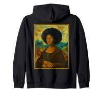 Monna Lisa Nera Regina Afro Donna Africana Mese della Storia Felpa con Cappuccio
