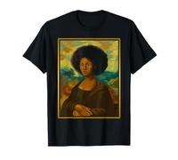Monna Lisa Nera Regina Afro Donna Africana Mese della Storia Maglietta