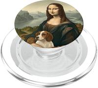 Monna Lisa Stile Rinascimentale Con Cane Compagno PopSockets PopGrip per MagSafe
