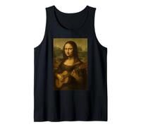 Monna Lisa Suonare Chitarra Rinascimento Chitarrista Musicista Arte Canotta