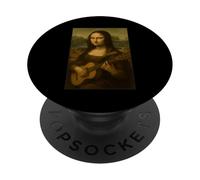 Monna Lisa Suonare Chitarra Rinascimento Chitarrista Musicista Arte PopSockets PopGrip Adesivo