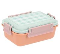 Monnëka Bento - Scatola da pranzo da 900 ml, ideale per pranzi equilibrati, pranzo Box Bento con scomparto per frutta e forchetta inclusa, impermeabile e 100% privo di BPA, albicocca