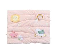 Monnëka Tappetino da Gioco Sensoriale per Bebè 80 × 100 cm | Tappeto Attività Testurizzato con Specchio e Mordente | Dalla Nascita | Pink Bird