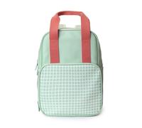 Monnëka Zaino Scout per bambini | Zaino impermeabile e spazioso per scuola, uscite o fine settimana | Spallacci imbottiti, tasche multiple e mini astuccio inclusi, Salvia, Medio, Moderno