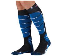 Monnet - Calze da sci in Lana merino - Ski Medium Socks Bleu in Pelle - Taglia 37-38 - Blu