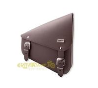 Mono borsa laterale Spaan Destra marrone in cuoio per Harley Davidson Softail