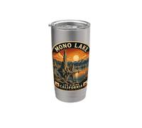 Mono Lake California Vintage Eastern Sierra Viaggi Bicchiere termico in acciaio inox doppia parete