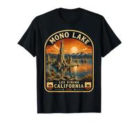 Mono Lake California Vintage Eastern Sierra Viaggi Maglietta