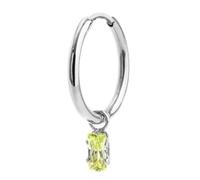 Mono orecchino a cerchio donna Marlù con cristallo verde acciaio 2or0090-v