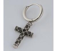 Mono Orecchino A Cerchio Man Code Acciaio Cristallo