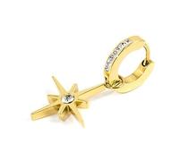 MONO ORECCHINO CERCHIO MARLU ROSA DEI VENTI PENDENTE CRISTALLI PVD ORO 33OR0009G