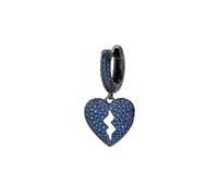 Mono Orecchino Cuore Decorato Argento 925 Zirconi Amen