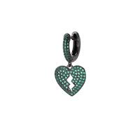 Mono Orecchino Cuore Decorato Argento 925 Zirconi Amen