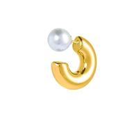 Mono Orecchino Donna Marlù 33OR0080G a lobo a cerchietto2,2cm con chiusura perla