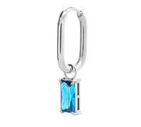 Mono Orecchino ovale con zircone baguette