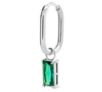 Mono Orecchino ovale con zircone baguette