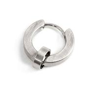 Mono orecchino uomo Marlù cerchio acciaio 14mm sp 2,30mm con anello