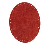 Mono Quick 100 x x 2 toppe ovali in camoscio, applicazione con ferro da stiro (10048 - rosso)