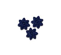 Mono-Quick 3 stelle blu - Toppe Termoadesive Patch Toppa Ricamate, Misura: 1,5 x 1,5 cm