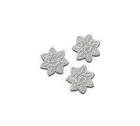 Mono-Quick 3 stelle grigie chiare - Toppe Termoadesive Patch Toppa Ricamate, Misura: 1,5 x 1,5 cm
