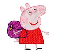 Mono Quick - Applicazioni Peppa Pig, toppa da applicare con ferro da stiro, Peppa Pig, George (18371 - Peppa con zaino)