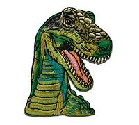 Mono-Quick Dinosauro Toppe Adesive Rettili 6,9 x 5 cm per Bambini con Stoffa Tessuto Cotone Originale, Cucibile Bambino Vestiti Pantaloni Jeans Cucire Riparazione