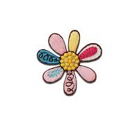 Mono-Quick Fiore colorato - Toppe Termoadesive Patch Toppa Ricamate, Misura: 3,6 x 3,4 cm