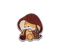 Mono-Quick Fungo con pipa - Toppe Termoadesive Patch Toppa Ricamate, Misura: 4,5 x 4,2 cm