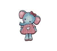 Mono-Quick Giocattolo elefante animale - Toppe Termoadesive Patch Toppa Ricamate, Misura: 4,1 x 3 cm