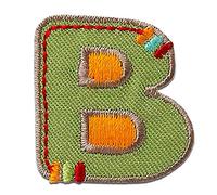 Mono-Quick Lettera B Multicolore Toppa Termoadesiva Lettere 3 x 3,1 cm per Bambini Adulti con Nome Iniziali Monogramma Personalizzato, Sport Squadra Calcio Numeri Trasferimento Decorazione