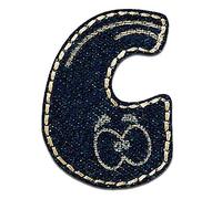 Mono-Quick Lettera C Blu Toppa Termoadesiva Lettere 2,4 x 3,4 cm per Bambini Adulti con Nome Iniziali Monogramma Personalizzato, Sport Squadra Calcio Numeri Trasferimento Decorazione