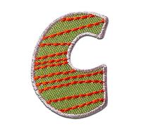 Mono-Quick Lettera C Multicolore Toppa Termoadesiva Lettere 2,4 x 3,4 cm per Bambini Adulti con Nome Iniziali Monogramma Personalizzato, Sport Squadra Calcio Numeri Trasferimento Decorazione